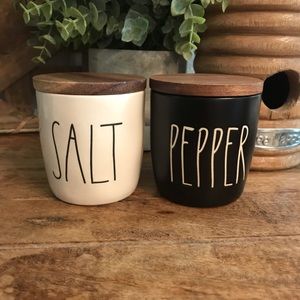 Rae Dunn Salt And Pepper Cellar Set